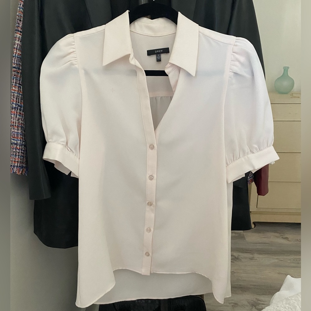 DREW blush blouse
